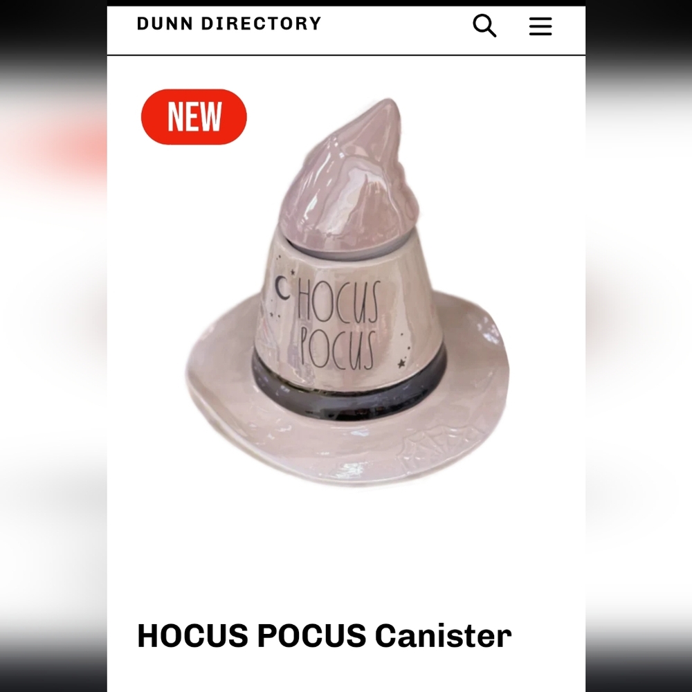 Rae Dunn Hocus Pocus Cookie Jar